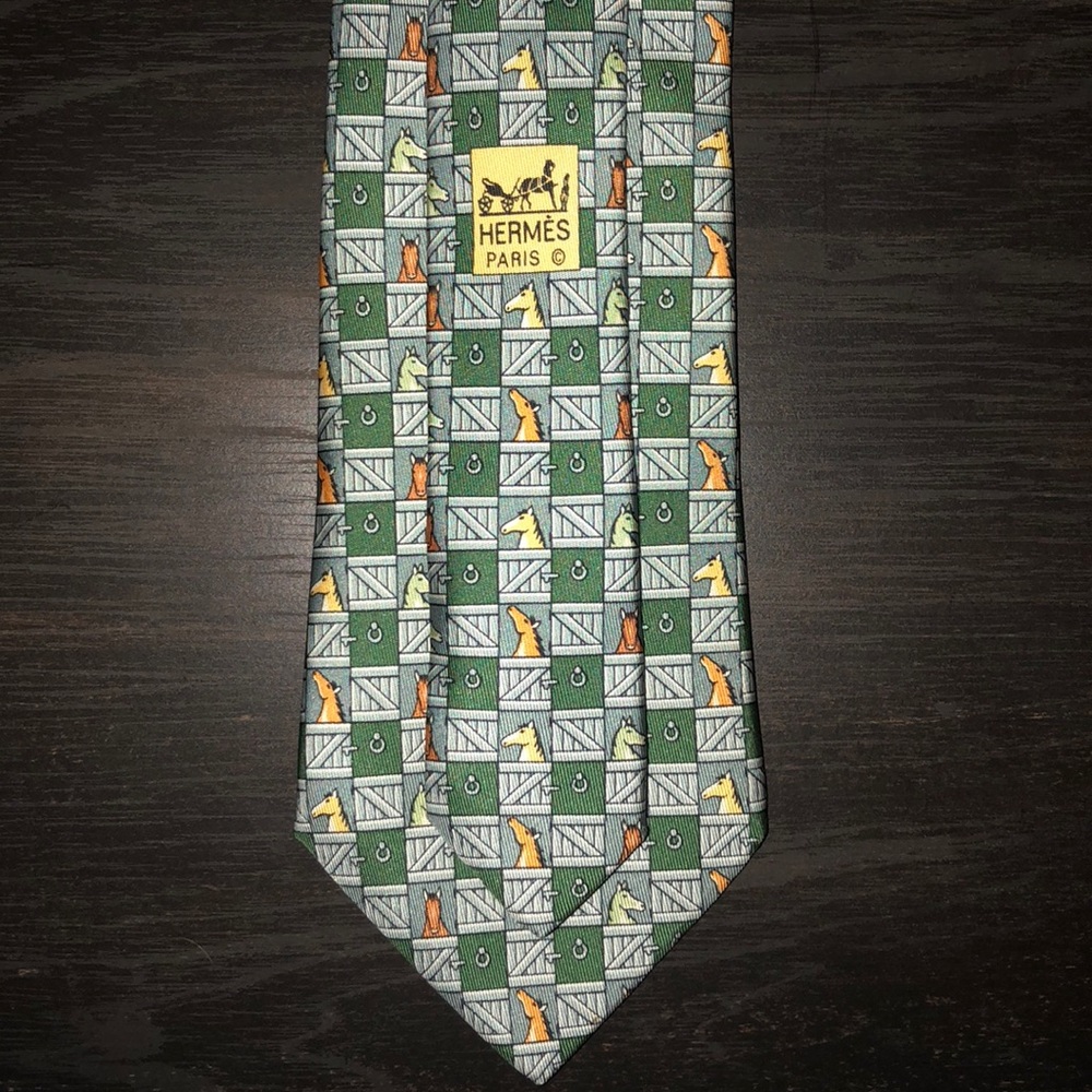 Vintage Hermes Equestrian Stable Tie